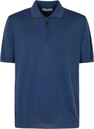 Canali Polo con zip - Blu
