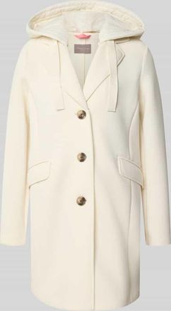Christian Berg Mantel mit Kapuze und Pattentaschen in Offwhite, Gr&ouml;&szlig;e 36