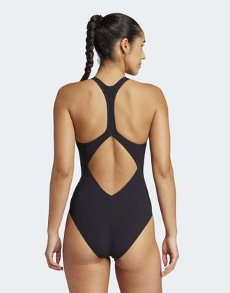 adidas adidas Performance - Lanelux - Costume da bagno nero con parte posteriore a Y