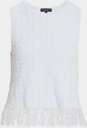Rag & Bone James Crochet Fringed Tank