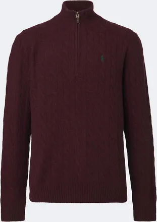 Polo Ralph Lauren Cable-knit wool and cashmere half-zip sweater