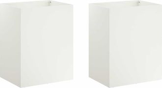 vidaXL Macetero De Jard&iacute;n 2 Uds. Blanco 40 X 30 X 40 Cm Vidaxl