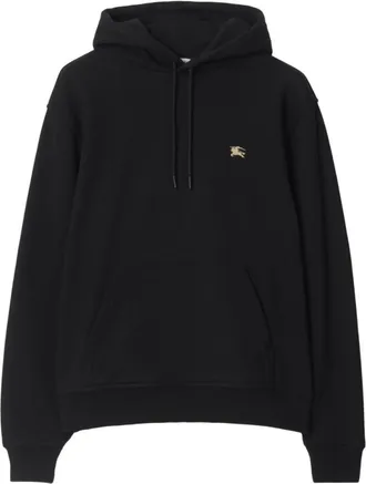 Burberry Black Logo Cotton Hoodie