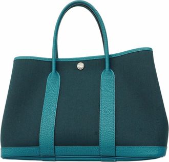 Herm&egrave;s Blue Tote Bag (Pre-Owned)