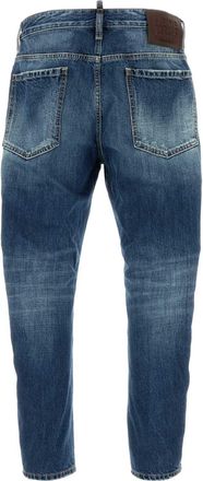 Dsquared2 Distressed Cotton Denim Jeans - Navy