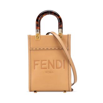 Fendi Pre-owned Leather Mini Tote - Dames - Vintage Handtas - Bruin - ONE Size - Leer - Vintage