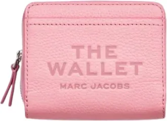 Marc Jacobs Accessoires, Dames, Roze, ONE Size, Leer, De Leren Mini Compacte Portemonnee