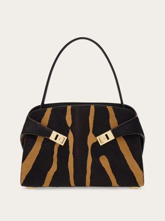 Ferragamo Donna Borsa a spalla Hug soft bicolore (M) Beige