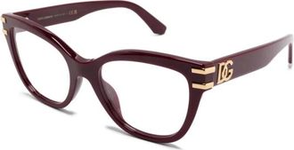Dolce & Gabbana Optical Frame - Dames - Brillen - Rood - 55 MM - Accessoires