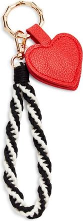 Chelsea28 Heart Faux Leather Bag Charm in Red Multi- Gold at Nordstrom