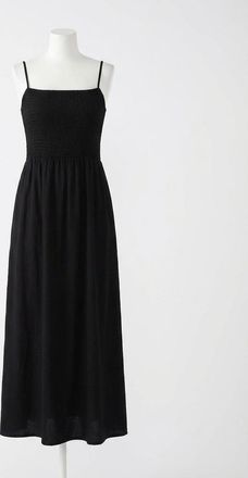 Z Supply Bayside Linen Maxi Dress In Black