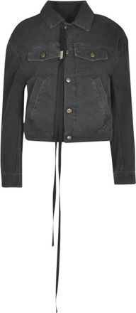 Ann Demeulemeester Jassen Grijs - Dames - Spijkerjassen - Grijs - S - Denim - Jassen