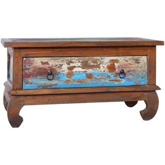 vidaXL Mesa De Centro De Madera De Teca Reciclada 80x50x40 Cm Vidaxl