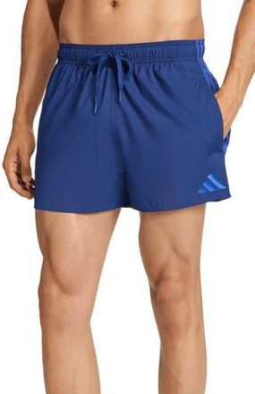 adidas 3-Stripes Swim Trunks in Dark Blue/Semi Lucid Blue at Nordstrom Rack, Size Xxx-Large