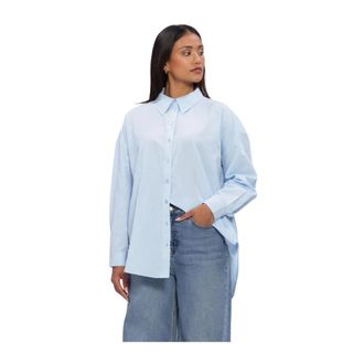 MY ESSENTIAL WARDROBE Dames, Blouses & Shirts, Blauw, Maat: M