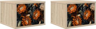 vidaXL Mesita De Noche De Pared Lochem 2 Uds. Roble Sonoma Vidaxl