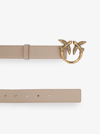 Pinko Womens Leather Belt Beige