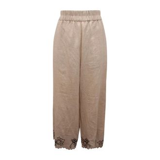 Emma & Gaia Mujer, Pantalones, Beige, Talla: M