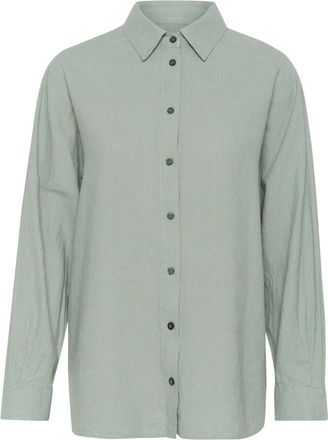 Inwear Dames, Blouses & Shirts, Groen, Maat: XS Linnen