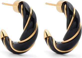 Aurélie Bidermann mini Diana twisted earrings - Oro
