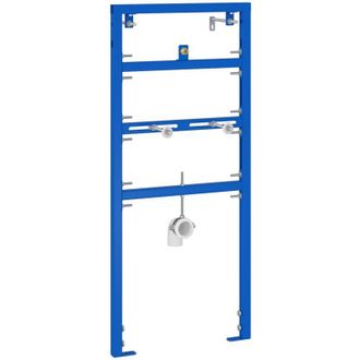 vidaXL Soporte de pared de baño Manual Azul 50 x 17.5 x 136 cm Acero Vidaxl