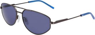 DKNY DK117S 070 Satin Gunmetal/Blue