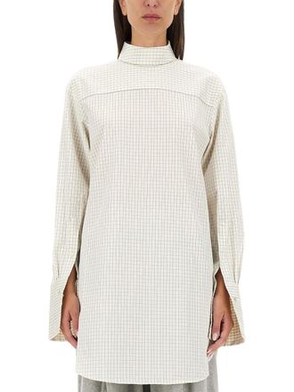 Dries Van Noten Classic Plaid Cotton Shirt With Structured Collar