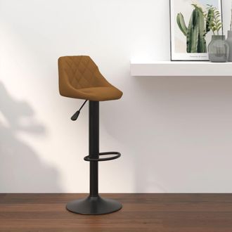 vidaXL Taburete De Cocina De Terciopelo Marr&oacute;n Vidaxl