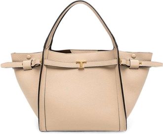 Tod's T Signature Small Shopping Bag In Leather