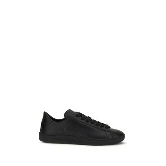 Valentino Garavani Black Calf Leather Bos Taurus Mens Sneakers