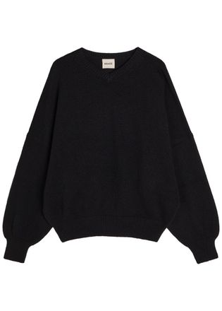 Khaite Wolfe Melange Cashmere Sweatshirt - Black - XS (UK6 / XS)