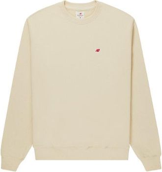 New Balance Mens MADE in USA Core Crewneck Sweatshirt in Brown Cotton Fleece, size Medium