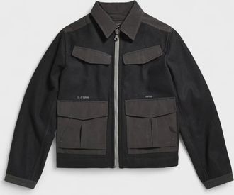 G-Star Mens G-Star Raw Short Wool Jacket Black - Size: Regular/36