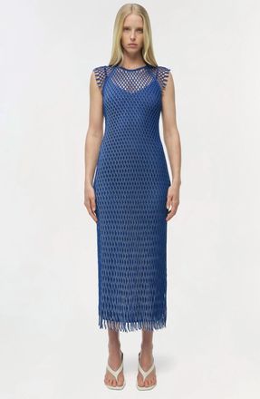 SIMKHAI Faylen Knit Midi Dress In Royal Blue