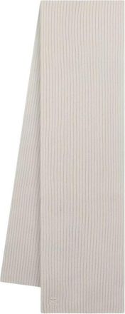 Courrèges Ac Ribbed Scarf - Wool - Neutral