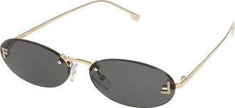 Fendi First Crystal Zonnebril - Dames - Zonnebrillen - Geel - 54 MM - Accessoires