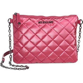 MZ Wallace Ruby Quilted Crossbody Bag in Peony Pearl at Nordstrom