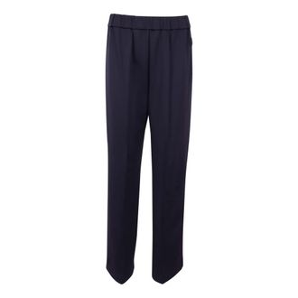 Moncler Technische Fleece Trainingsbroek - Dames - Sweatpants - Blauw - L - Katoen - Broeken