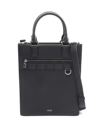Dior 2010s Safari North-South leren shopper - Zwart
