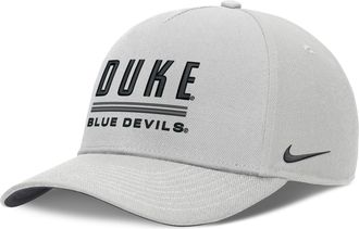 Nike Duke Sideline Practice Rise Nike Mens Dri-FIT College Adjustable Hat in Grey | NC060BBDU-RKB