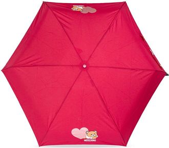 Moschino Teddy Bear-print umbrella - unisex - Polyester - One Size - Red