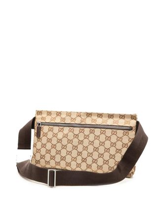 Gucci 2000-2015 GG Canvas Double Pocket belt bag - Brown