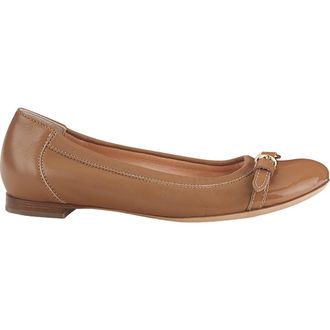 AGL Monika Cap Toe Ballet Flat in Cocoa Nappa at Nordstrom, Size 38.5