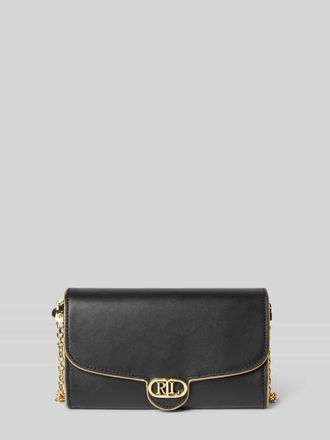 Lauren Ralph Lauren Clutch aus Rindsleder mit Label-Applikation in Black, Größe 1