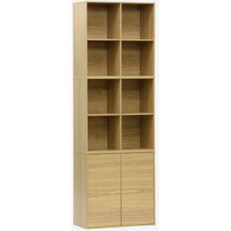 Sweeek Sweeek - Mensola, libreria modulare decorazione legno 3 elementi, 2 ante 8 vani