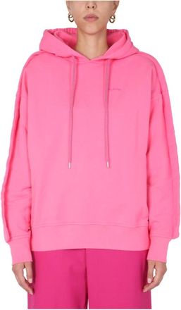 AMBUSH Katoenen sweatshirt met geborduurd logo - Dames - Hoodies - Roze - XS - Katoen - Hoodies & sweatvesten