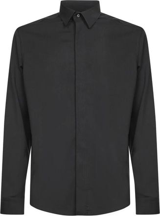 D4.0 Casual Shirts, male, Black, Size: 2XL Buttoned Cuffs Shirt
