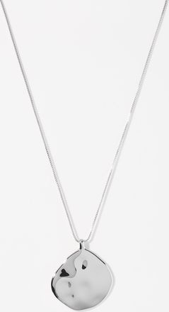 Pilgrim Womens XL hammered medallion long chain