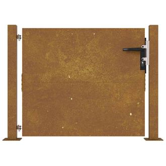 Berkfield Home Durable Garden Gate 105x80 cm Corten Steel in Brown