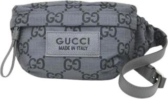 Gucci Pre-owned Nylon Belt Bag - Heren - Vintage Heuptassen - Zwart - ONE Size - Nylon - Vintage